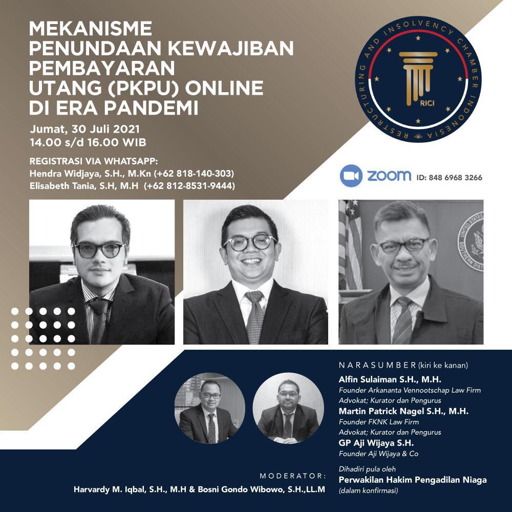 Mekanisme Penundaan Kewajiban Pembayaran Utang (PKPU) Online di Era Pandemi